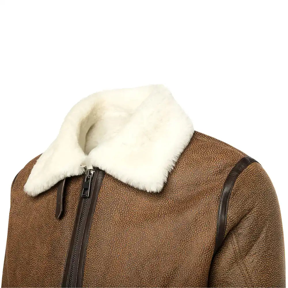 Jacoba Brown B3 shearling bomber jacket