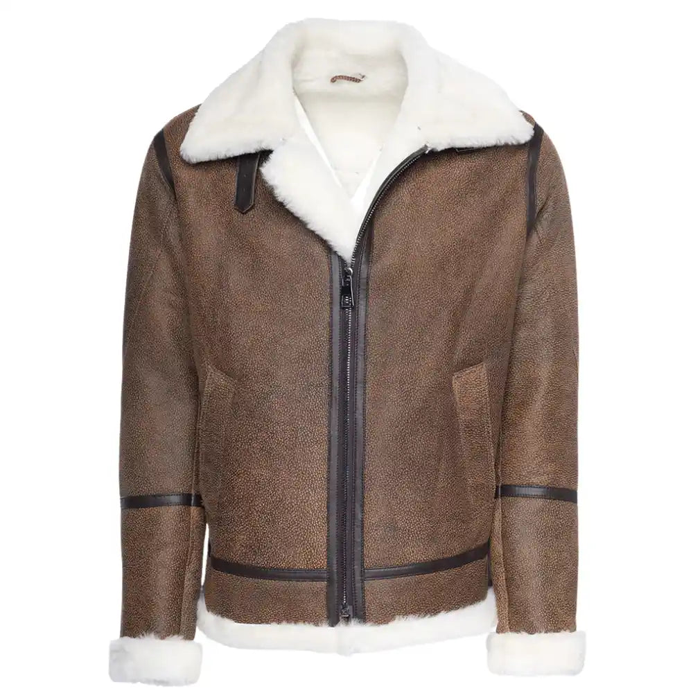 Jacoba Brown B3 shearling bomber jacket