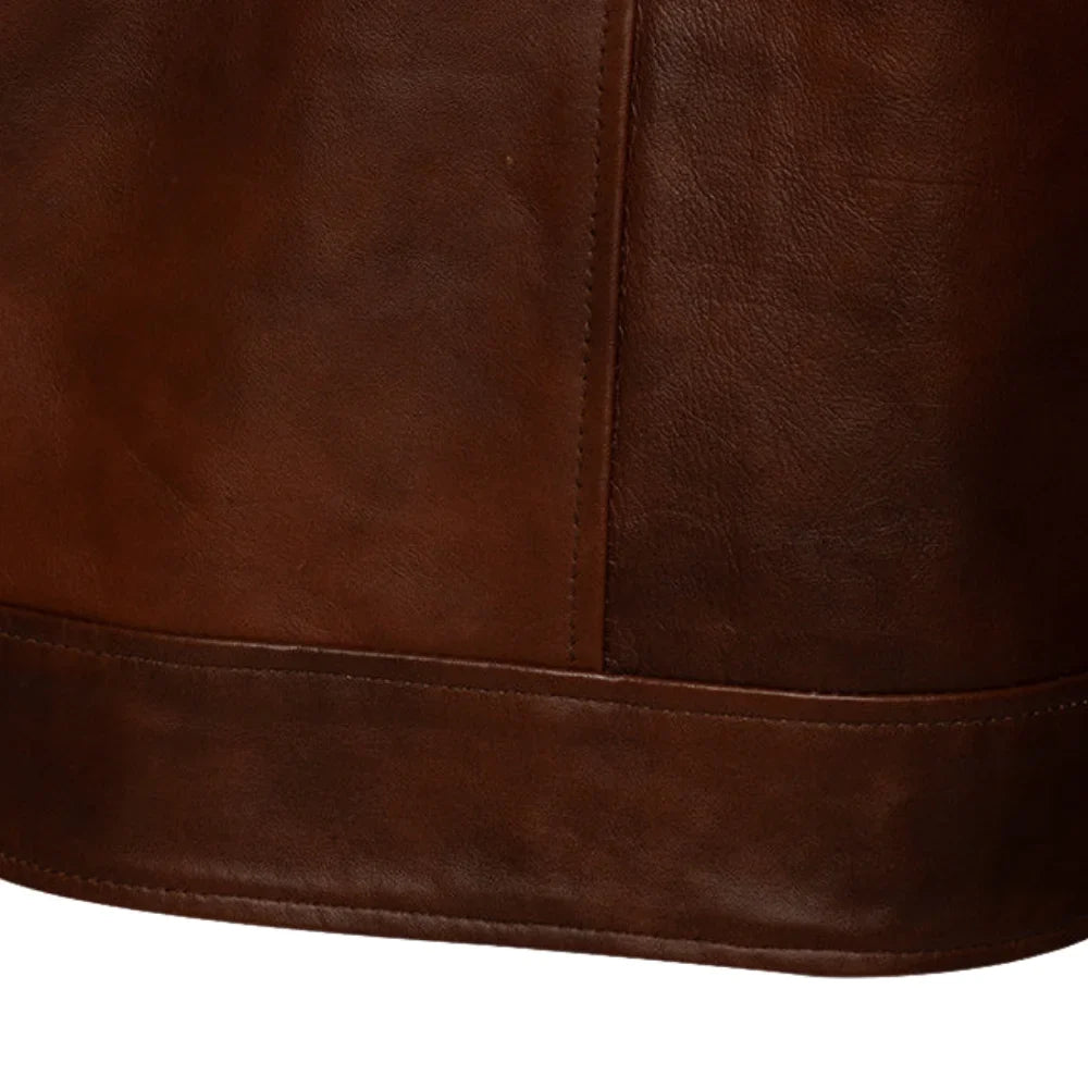 Kai Classic two tone brown leather jacket