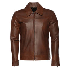 Kai Classic two tone brown leather jacket