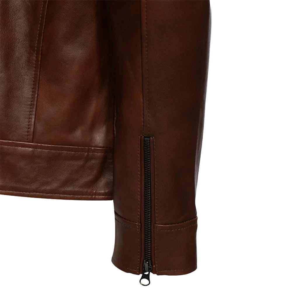 Kai Classic two tone brown leather jacket