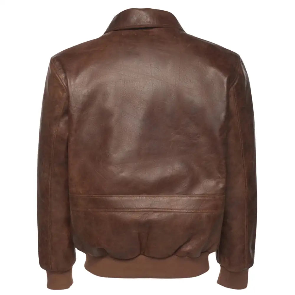 Laurent Vintage Brown A2 bomber Jacket