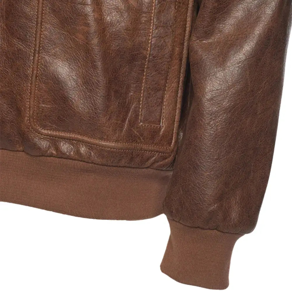 Laurent Vintage Brown A2 bomber Jacket