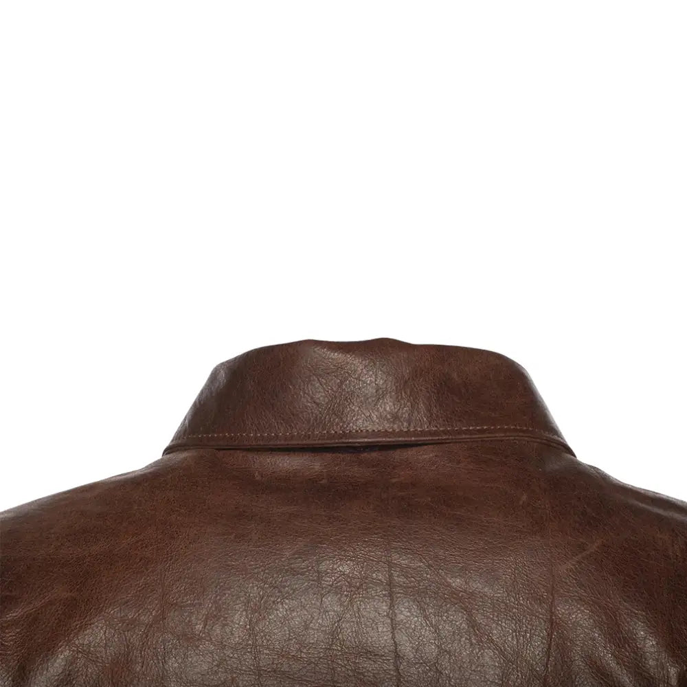 Laurent Vintage Brown A2 bomber Jacket