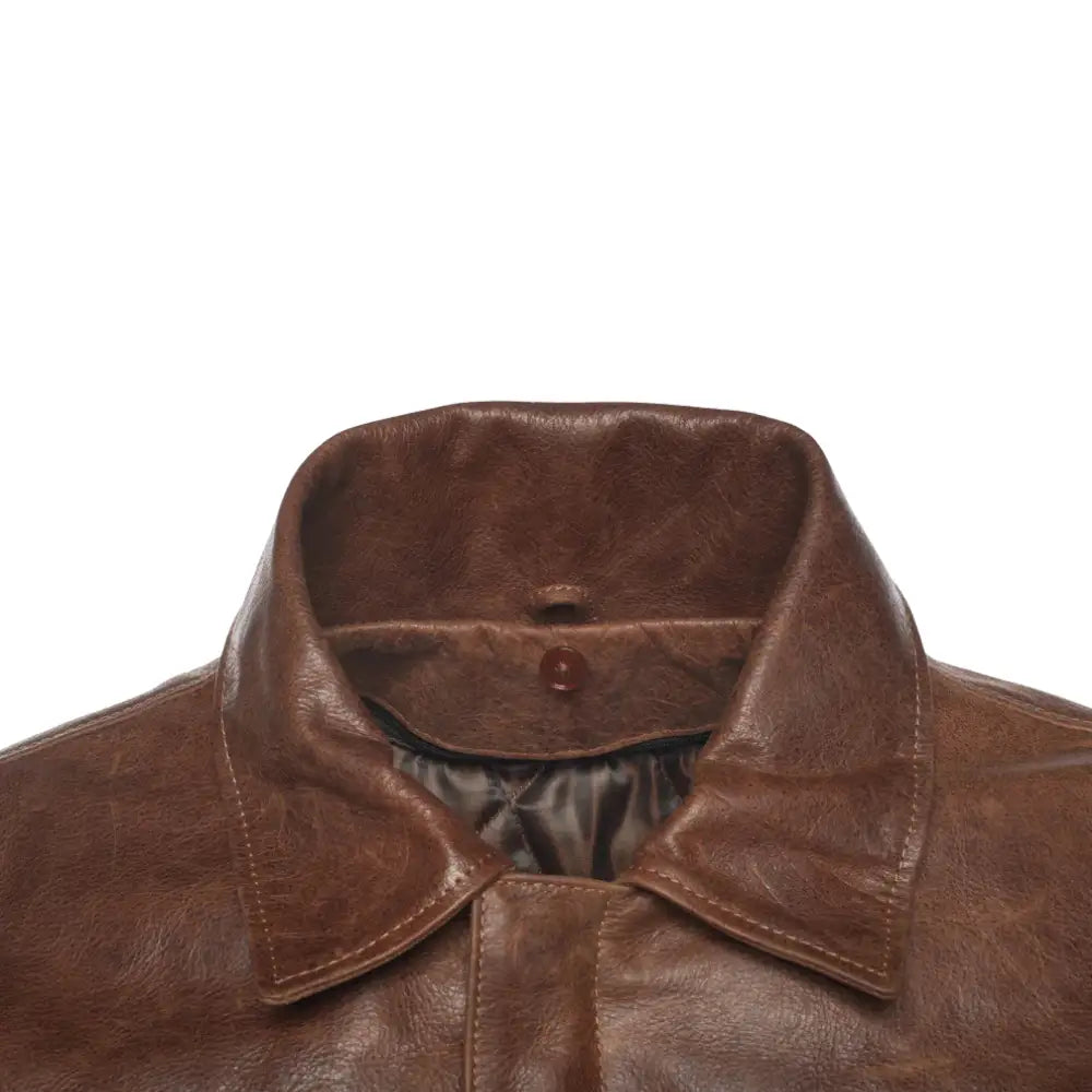 Laurent Vintage Brown A2 bomber Jacket