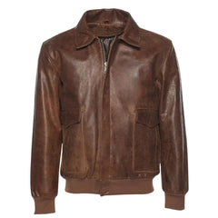 Laurent Vintage Brown A2 bomber Jacket