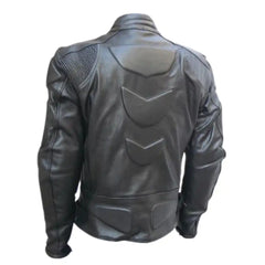 Leather Motorcycle Jacket with Armor Protection
