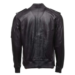 MA-1 black bomber leather Jacket