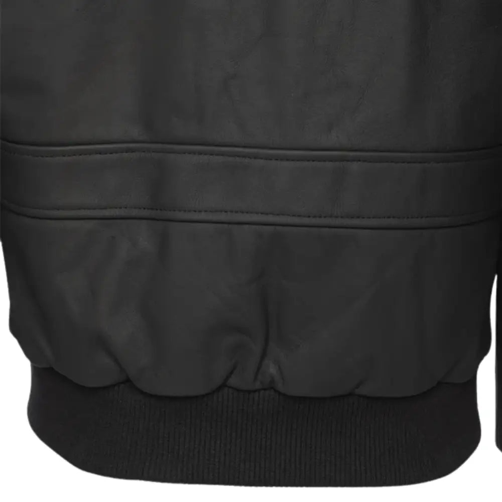 Matte Black A2 Bomber Leather jacket