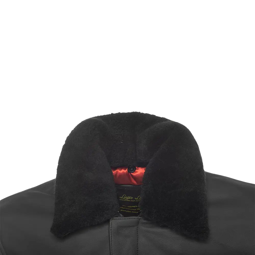 Matte Black A2 Bomber Leather jacket