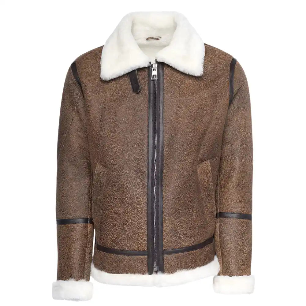Jacoba Brown B3 shearling bomber jacket