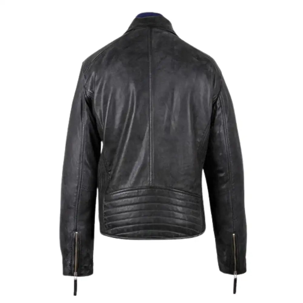 Men's Radom Black Leather Biker Jacket