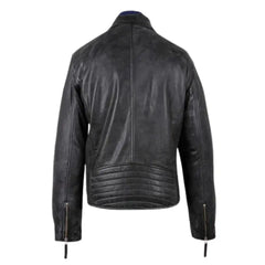 Men's Radom Black Leather Biker Jacket