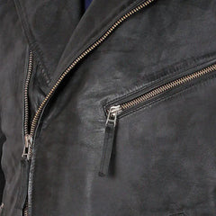 Men's Radom Black Leather Biker Jacket