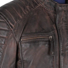 Men's Benton Distressed moto style Leather Jacket
