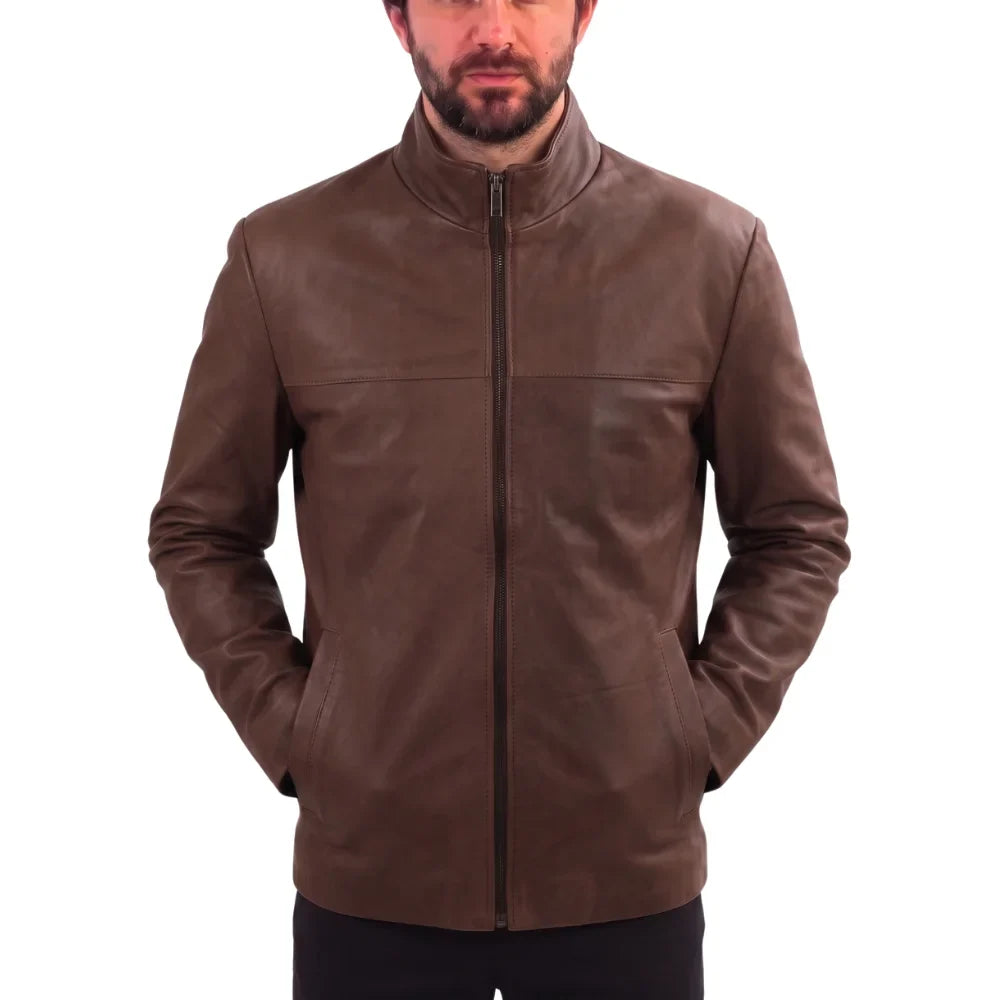 Brown Suede Leather jacket
