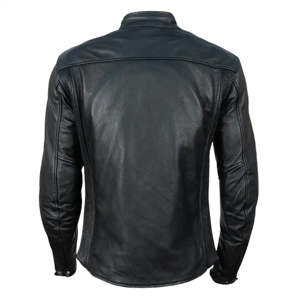 Miles Road Raptor Black Leather Motorcycle Jacket