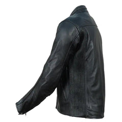 Miles Road Raptor Black Leather Motorcycle Jacket