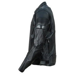 Nathan's Armored Adventure Black Leather Motorcycle Jacket