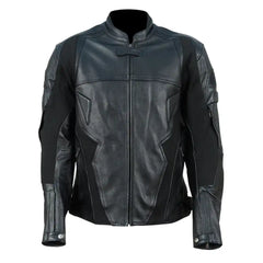 Nathan's Armored Adventure Black Leather Motorcycle Jacket