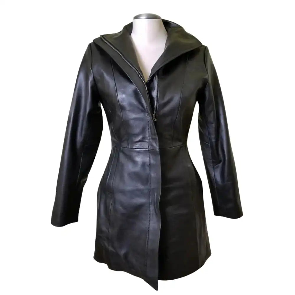 Nelly's women's long coat with wind flaps