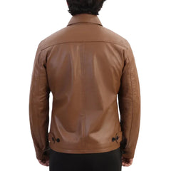 Pierre Brown Leather Jacket