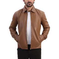 Pierre Brown Leather Jacket
