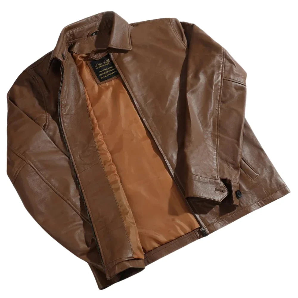 Pierre Brown Leather Jacket