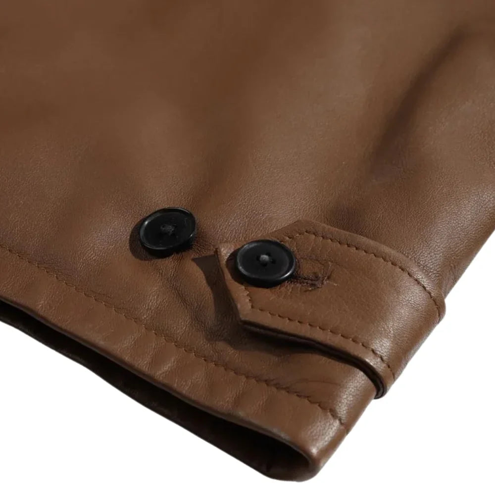 Pierre Brown Leather Jacket