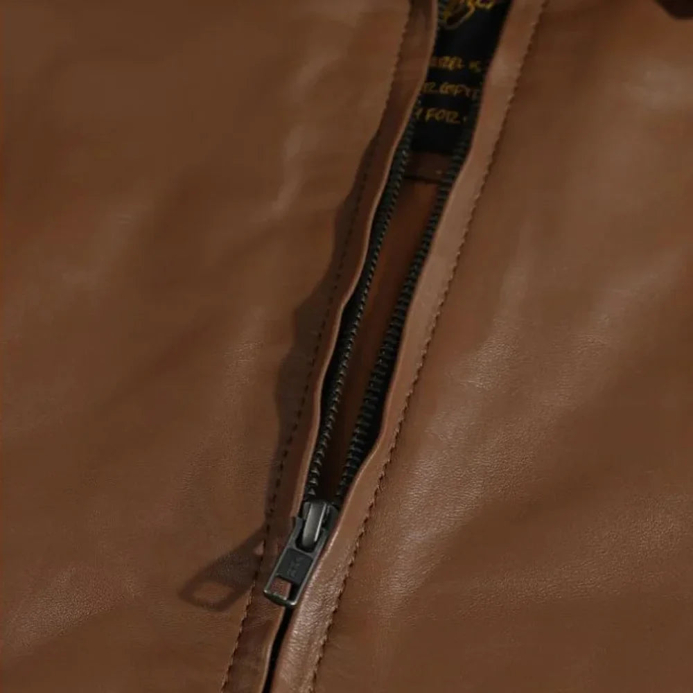 Pierre Brown Leather Jacket