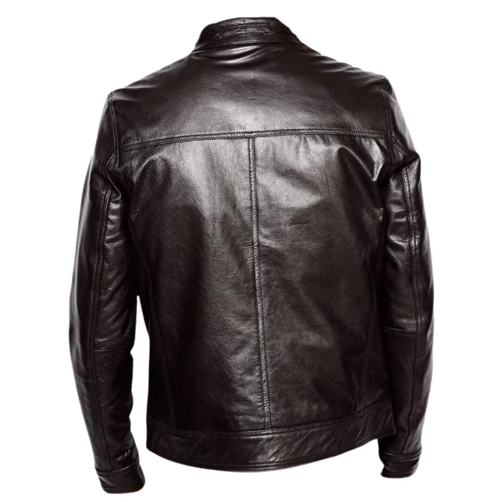 Plain black moto style jacket