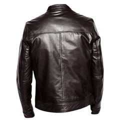 Plain black moto style jacket