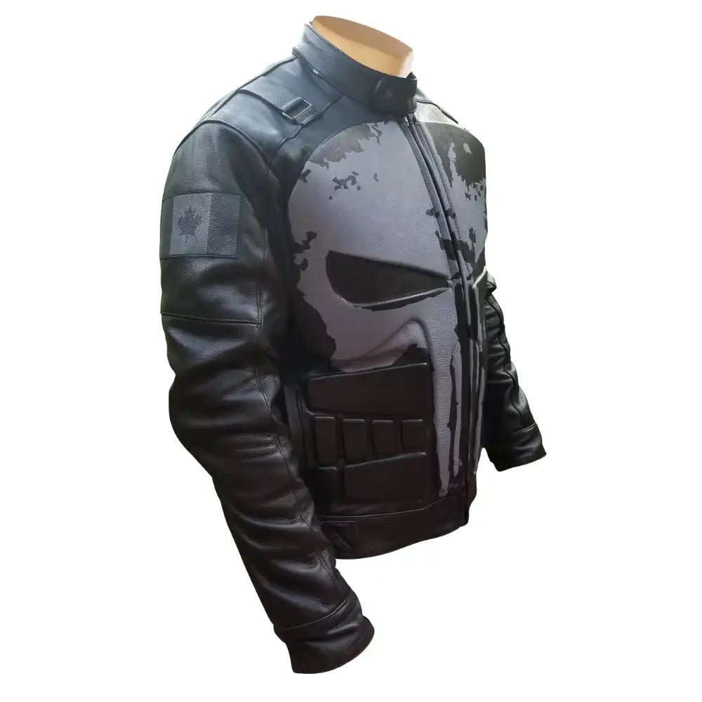Punisher's Leather Motorcycle Jacket