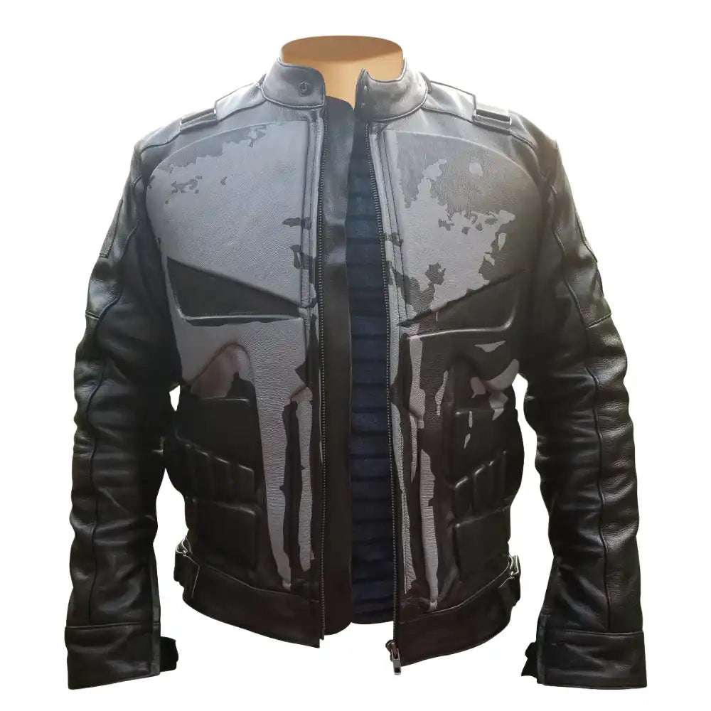 Punisher's Leather Motorcycle Jacket